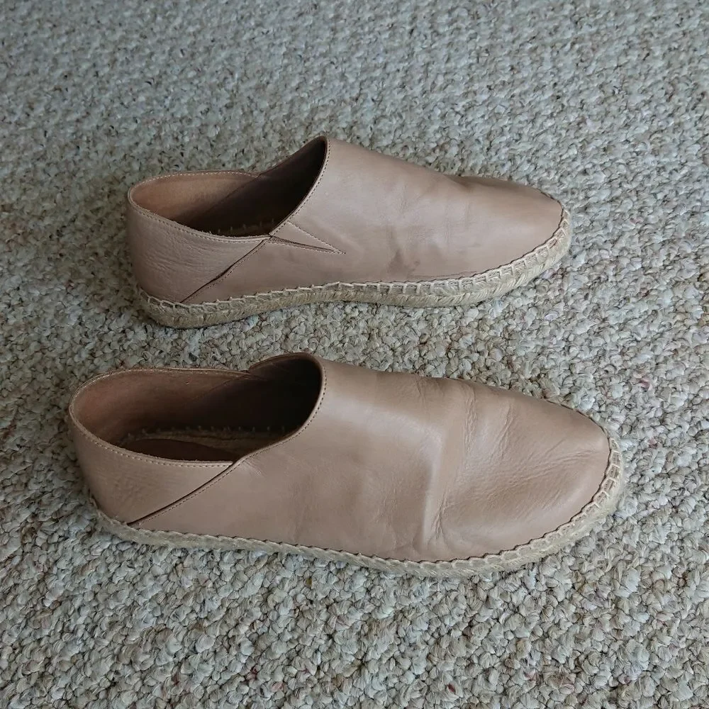 Vince Women's Rachael Leather Espadrille Flats size 8
